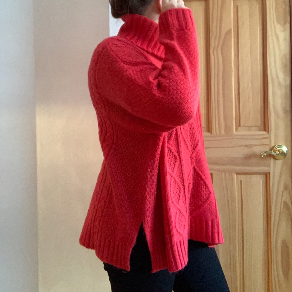 Aerie Cozy Oversized Red Sweater